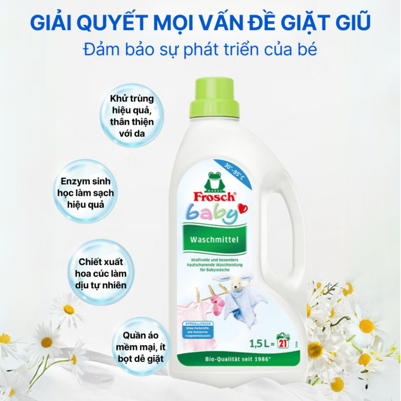Chai Nước Giặt Dùng Cho Trẻ Em Hữu Cơ Frosch 1.5L